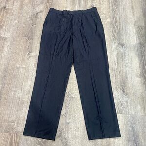 Louis Raphael Tailored Pinstripe Dress Pants 38 x 32 charcoal Trousers Pleated